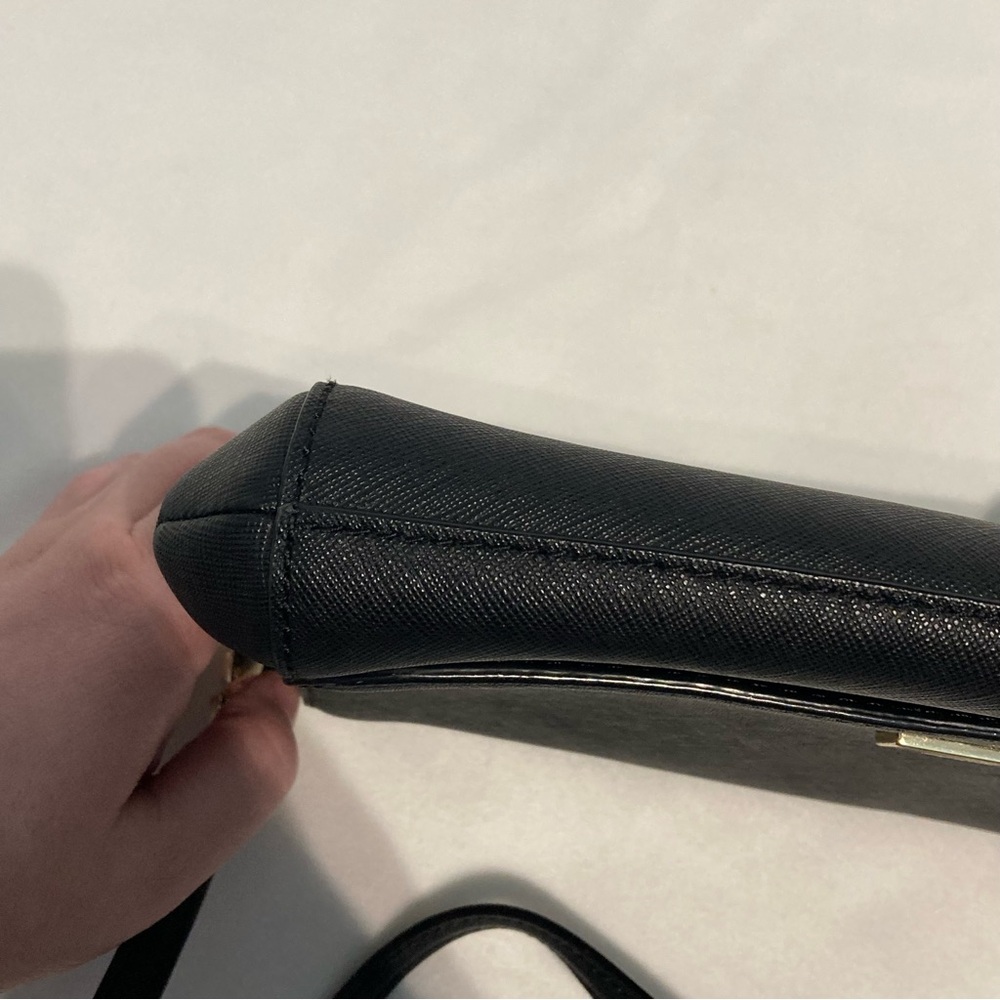 Kate Spade Laurel Way Greer Black Saffiano Leather Crossbody Shoulder Bag Purse - Picture 7 of 14